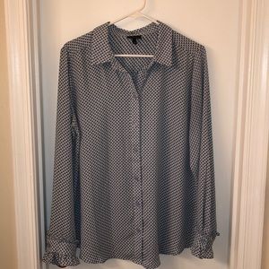 Polka Dot Blouse With Ruffled Cuffs